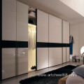 Flush sliding doors for wardrobe